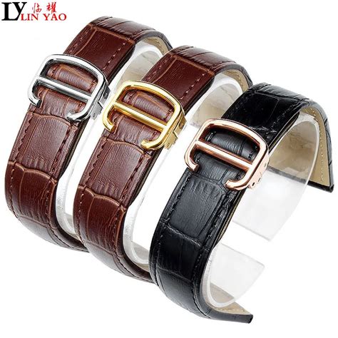 cartier watch bands leather|aftermarket cartier straps.